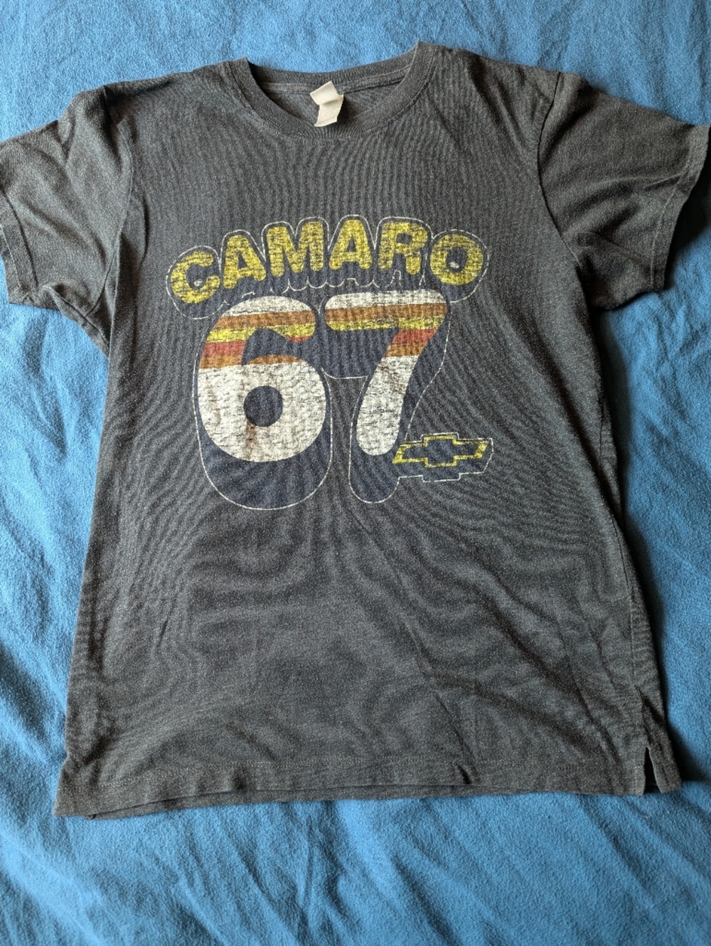 Chevy Camaro 67 Vintage-Style Graphic Tee in Black